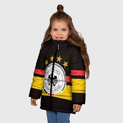 Куртка зимняя для девочки СБОРНАЯ ГЕРМАНИИ, цвет: 3D-светло-серый — фото 2