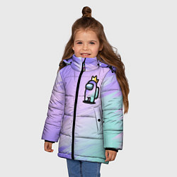 Куртка зимняя для девочки AMONG US GRADIENT, цвет: 3D-черный — фото 2