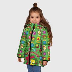 Куртка зимняя для девочки Happy everything!, цвет: 3D-красный — фото 2