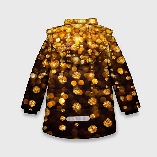 Зимняя куртка для девочки ЗОЛОТЫЕ БЛЕСТКИ / 3D-Черный – фото 2