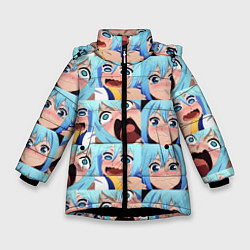 Зимняя куртка для девочки Аква Коносуба Aqua Konosuba