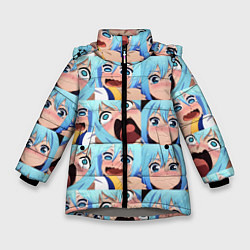 Зимняя куртка для девочки Аква Коносуба Aqua Konosuba