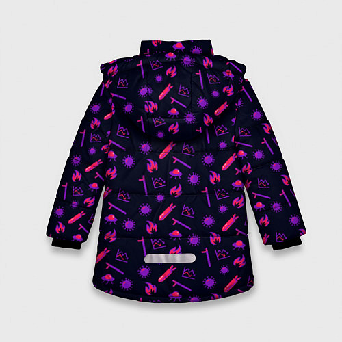 Зимняя куртка для девочки 2020 год / 3D-Светло-серый – фото 2
