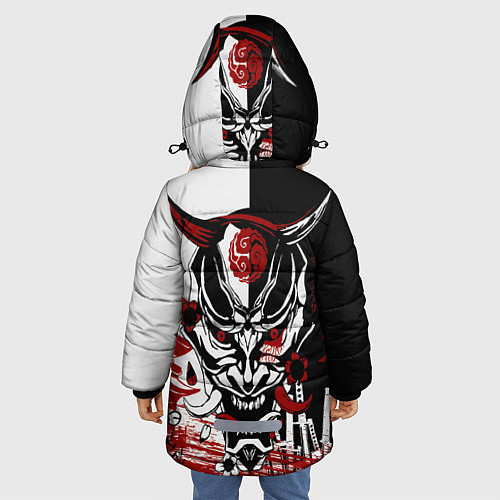 Зимняя куртка для девочки Самурай Samurai / 3D-Красный – фото 4