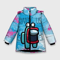 Куртка зимняя для девочки Among Us Z, цвет: 3D-черный