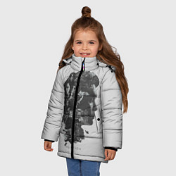 Куртка зимняя для девочки Inception, цвет: 3D-черный — фото 2