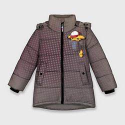 Куртка зимняя для девочки Покемон, цвет: 3D-светло-серый