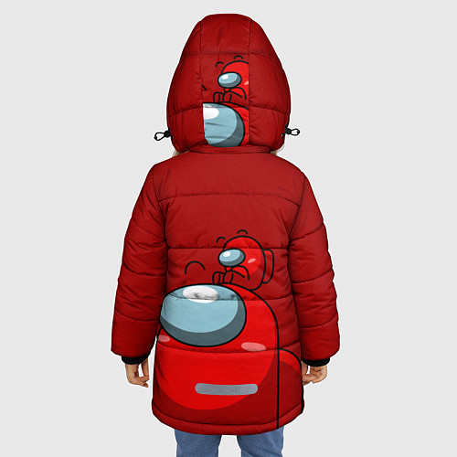 Зимняя куртка для девочки МИМИ АМОНГ АС / 3D-Красный – фото 4