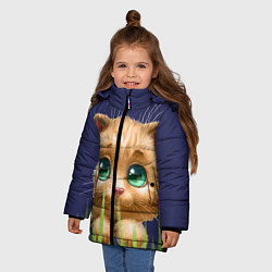 Куртка зимняя для девочки Зелёная трава, цвет: 3D-черный — фото 2