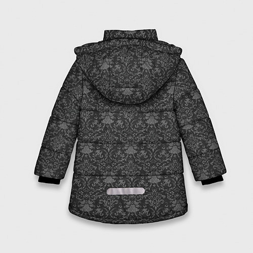 Зимняя куртка для девочки Готический рисунок / 3D-Черный – фото 2