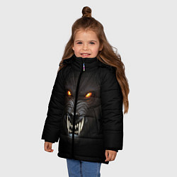 Куртка зимняя для девочки Злой Волк, цвет: 3D-черный — фото 2