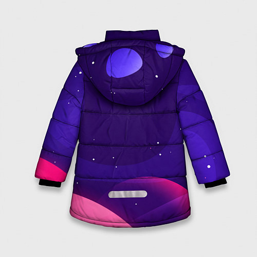 Зимняя куртка для девочки AMONG US - RAINBOW SPACE / 3D-Черный – фото 2