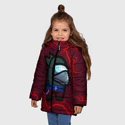 Куртка зимняя для девочки AMONG US - BRAWL STARS CROW, цвет: 3D-черный — фото 2