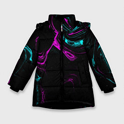Куртка зимняя для девочки Glitch, цвет: 3D-черный