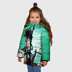Куртка зимняя для девочки GENSHIN IMPACT, ВЕНТИ, цвет: 3D-светло-серый — фото 2