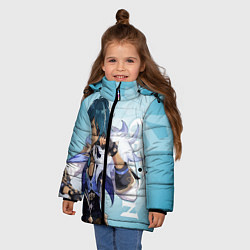 Куртка зимняя для девочки GENSHIN IMPACT, КЭЙА, цвет: 3D-светло-серый — фото 2