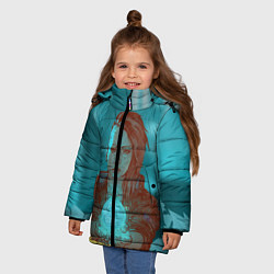 Куртка зимняя для девочки Cyberpunk 2077 V, цвет: 3D-черный — фото 2