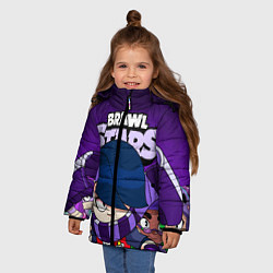 Куртка зимняя для девочки BRAWL STARS EDGAR, цвет: 3D-светло-серый — фото 2