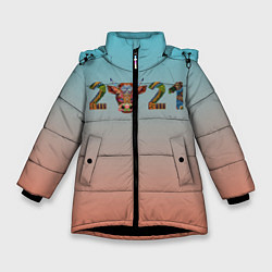 Зимняя куртка для девочки 2021 Год быка
