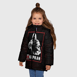 Куртка зимняя для девочки Kapkan, цвет: 3D-черный — фото 2