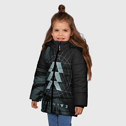 Куртка зимняя для девочки DESTINY, HUNTER, цвет: 3D-черный — фото 2