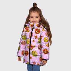 Куртка зимняя для девочки Сейлор Мун, цвет: 3D-светло-серый — фото 2