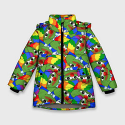 Куртка зимняя для девочки ПЕПЕ КЛОУН, цвет: 3D-светло-серый