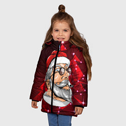 Куртка зимняя для девочки Кульный дед, цвет: 3D-черный — фото 2