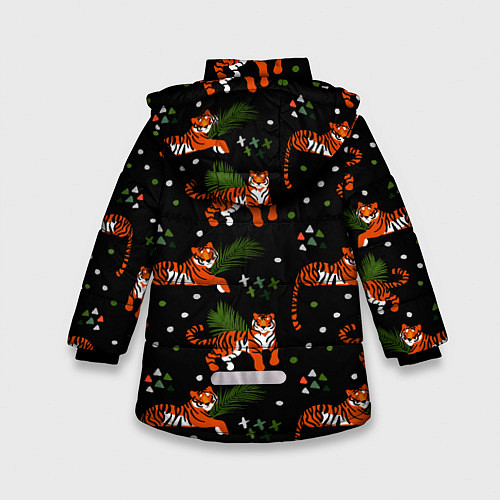 Зимняя куртка для девочки Tigers / 3D-Черный – фото 2