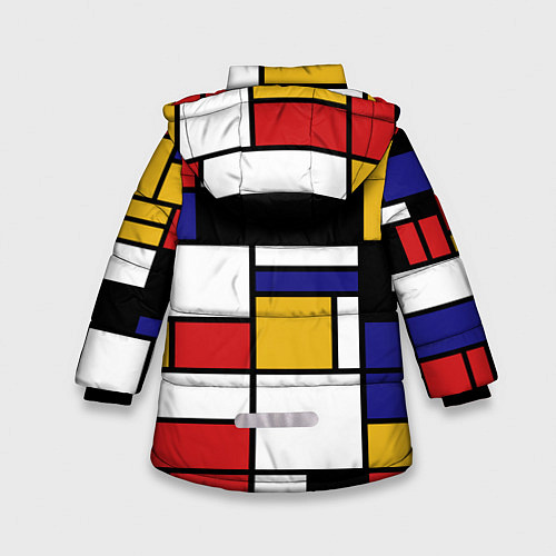 Зимняя куртка для девочки Color blocking / 3D-Черный – фото 2