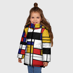 Куртка зимняя для девочки Color blocking, цвет: 3D-красный — фото 2