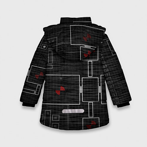 Зимняя куртка для девочки Five Nights At Freddy / 3D-Черный – фото 2