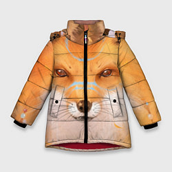 Куртка зимняя для девочки Лиса, цвет: 3D-красный