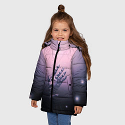 Куртка зимняя для девочки Стальной Алхимик, цвет: 3D-черный — фото 2