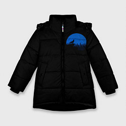 Куртка зимняя для девочки Луна, цвет: 3D-черный