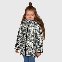 Куртка зимняя для девочки Grunge, цвет: 3D-черный — фото 2