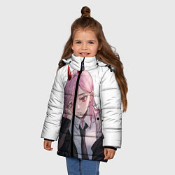 Куртка зимняя для девочки Человек Бензопила, цвет: 3D-черный — фото 2