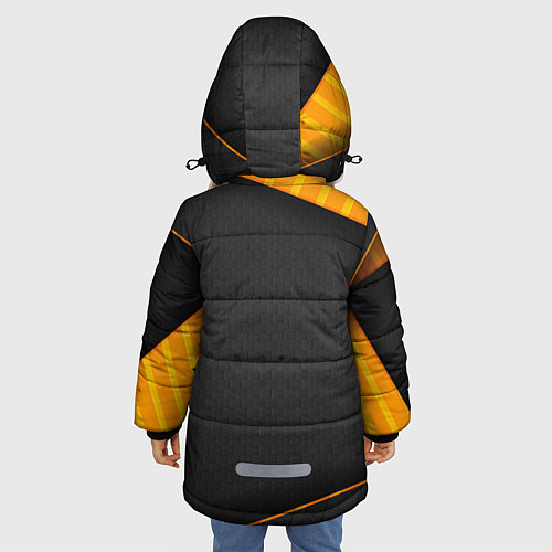 Зимняя куртка для девочки CHEVROLET Шевроле / 3D-Светло-серый – фото 4