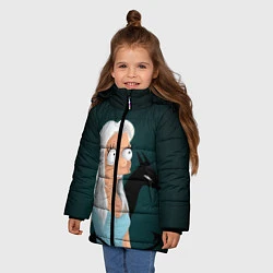 Куртка зимняя для девочки Разочарование, цвет: 3D-черный — фото 2