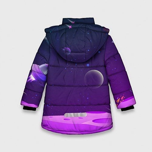 Зимняя куртка для девочки Генерал Гавс brawl stars / 3D-Черный – фото 2