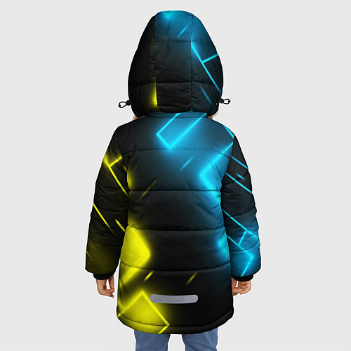 Зимняя куртка для девочки CYBERPUNK2077 КИБЕРПАНК / 3D-Светло-серый – фото 4