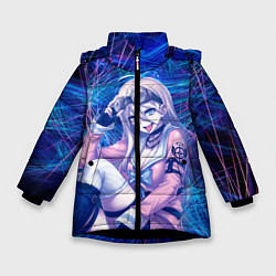 Куртка зимняя для девочки Danganronpa, цвет: 3D-черный