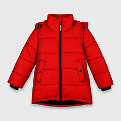 Куртка зимняя для девочки КРАСНАЯ МАСКА, цвет: 3D-черный