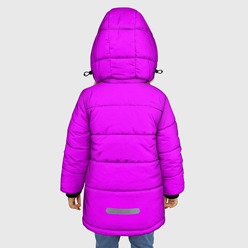 Зимняя куртка для девочки Маджента без рисунка / 3D-Красный – фото 4
