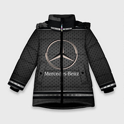 Куртка зимняя для девочки MERCEDES BENZ МЕРСЕДЕС БЕНЗ, цвет: 3D-черный