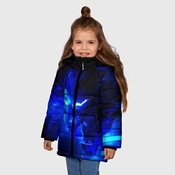Куртка зимняя для девочки Валорант, цвет: 3D-черный — фото 2