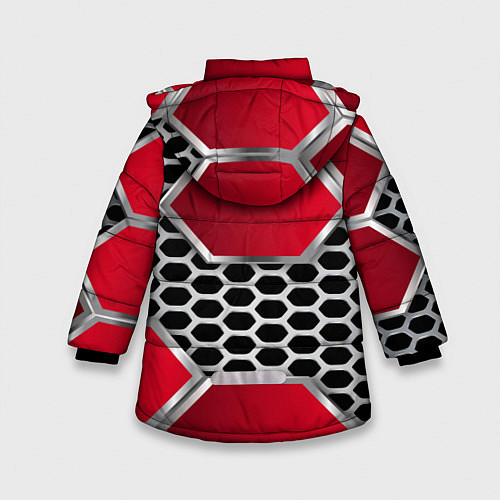 Зимняя куртка для девочки VOLKSWAGEN / 3D-Красный – фото 2