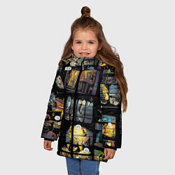 Куртка зимняя для девочки LITTLE NIGHTMARES, цвет: 3D-черный — фото 2