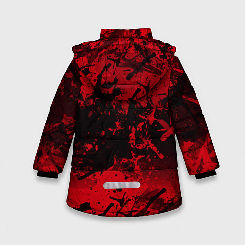 Зимняя куртка для девочки Клинок рассекающий демонов / 3D-Черный – фото 2