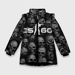 Куртка зимняя для девочки CS:GO Catacombs Катакомбы, цвет: 3D-черный